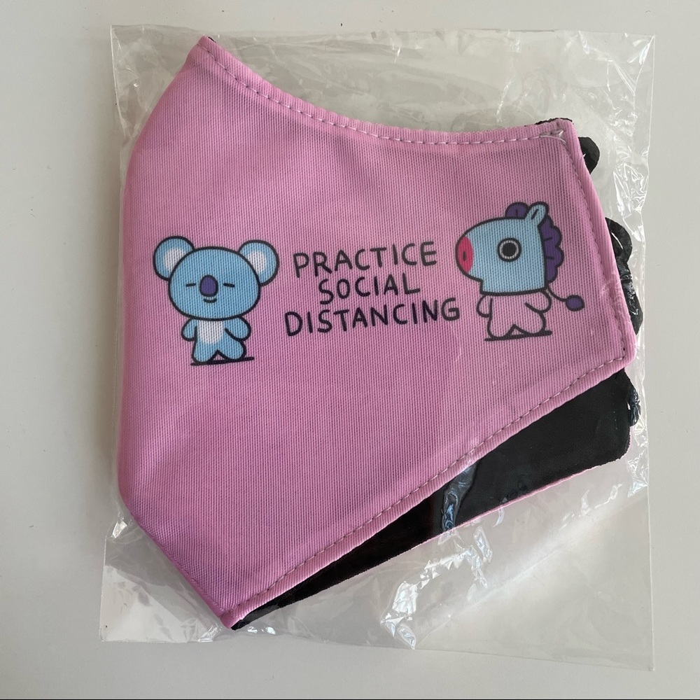 Sealed Unofficial BTS/BT21 face mask